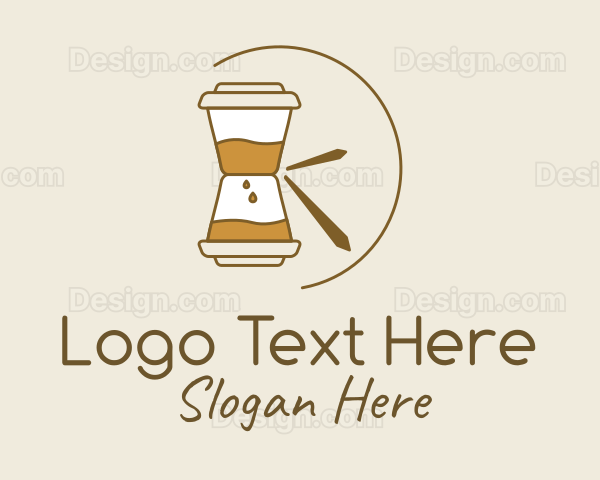 Coffee Cup Clock Logo