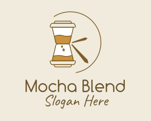 Coffee Cup Clock  logo design