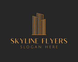 Skyscraper Building Real Estate logo design