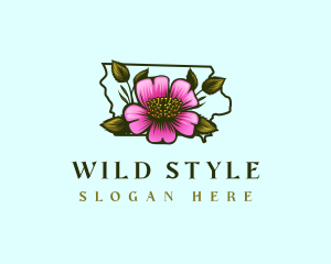 Iowa Wild Rose logo design