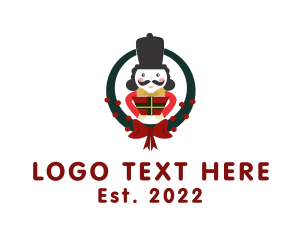 Nutcracker Christmas Wreath  logo