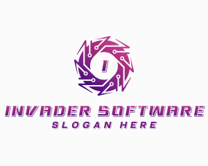 Software Tech Cyberspace logo design