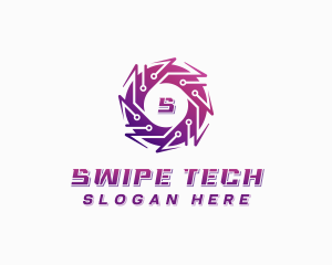 Software Tech Cyberspace logo design