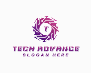 Software Tech Cyberspace logo design