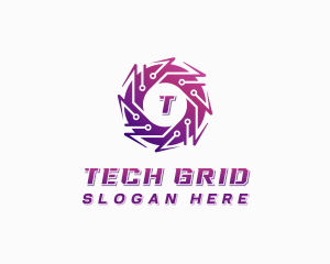 Software Tech Cyberspace logo design