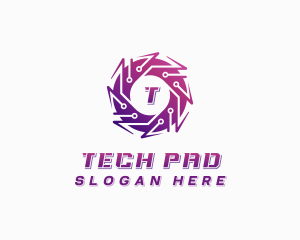 Software Tech Cyberspace logo design