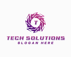 Software Tech Cyberspace logo design