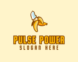 Naughty Condom Banana logo design