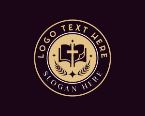 Holy Bible Cross Religion logo