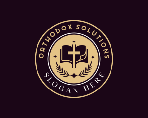 Holy Bible Cross Religion logo design