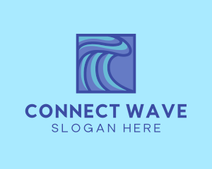 Surfing Water Wave logo design