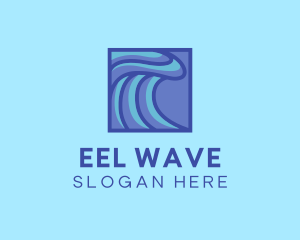 Surfing Water Wave logo design