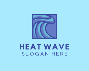 Surfing Water Wave logo design