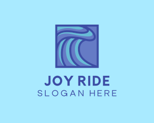 Surfing Water Wave logo design