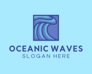 Surfing Water Wave logo design