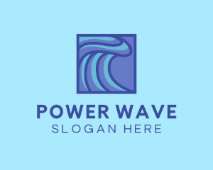 Surfing Water Wave logo design