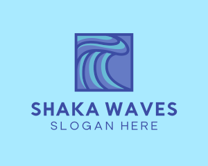 Surfing Water Wave logo design