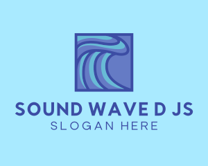 Surfing Water Wave logo design