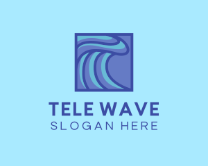 Surfing Water Wave logo design