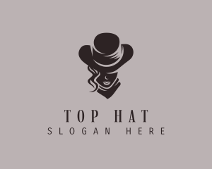 Cowgirl Hat Scarf logo design