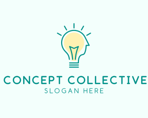 Person Lightbulb Idea logo