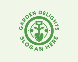 Lawn Shovel Gardening logo design