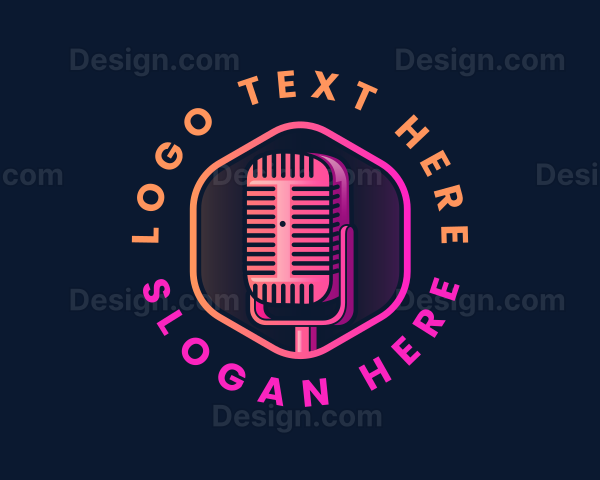 Podcast Media Streaming Logo