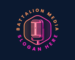 Podcast Media Streaming logo design