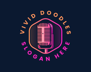 Podcast Media Streaming logo design