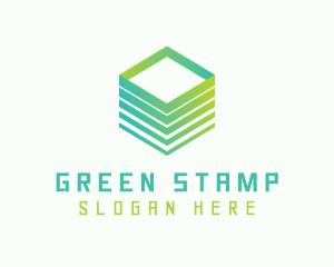 Green Cube 3D Tech logo design