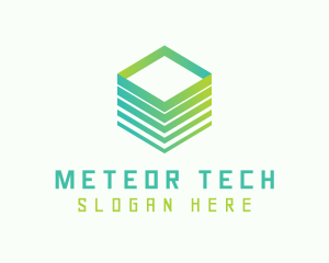 Green Cube 3D Tech logo design