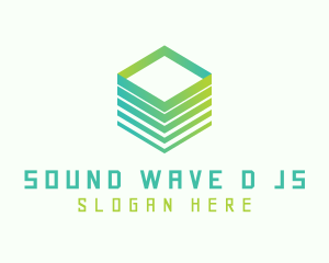 Green Cube 3D Tech logo design