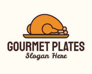 Roasted Chicken Plate logo design