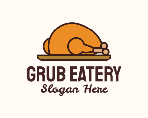 Roasted Chicken Plate logo design