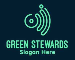 Green Wave Media logo design