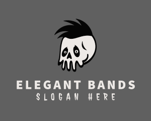 Punk Skull Rock Band logo design