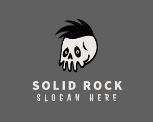 Punk Skull Rock Band logo design