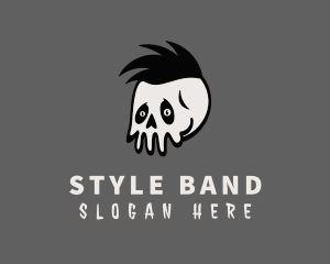 Punk Skull Rock Band logo design