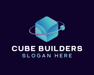 Digital Cube Orbit logo design