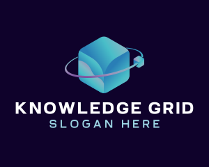 3D Digital Cube Orbit logo