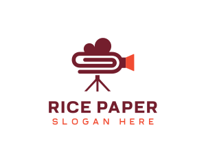 Paper Clip Video Camera logo design