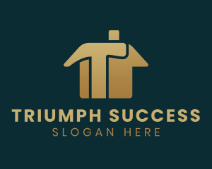 Gold Hammer House Construction logo design