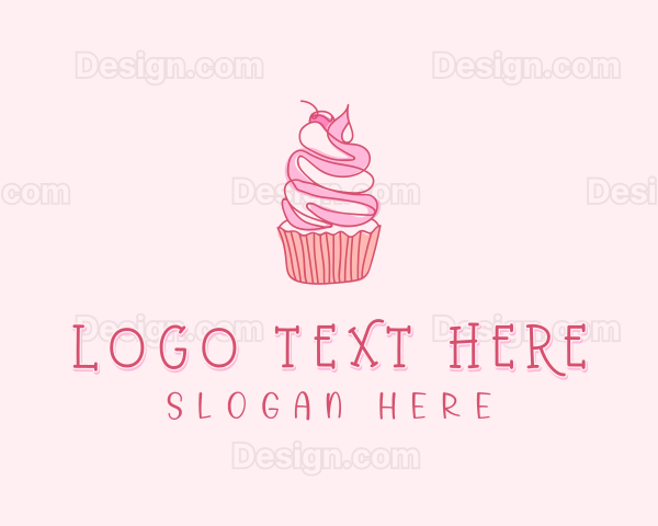 Pastry Cupcake Dessert Logo