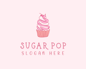 Pastry Cupcake Dessert logo design