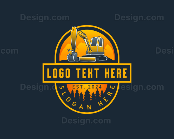 Industrial Excavator Machine Logo