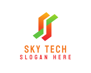 Modern Tech Letter S logo design