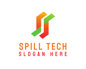 Modern Tech Letter S logo design