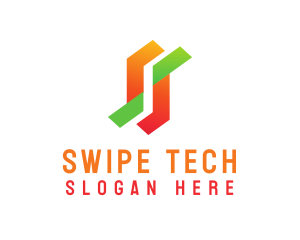 Modern Tech Letter S logo design