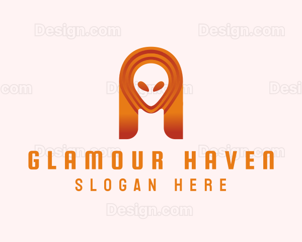 Alien Galaxy Letter A Logo