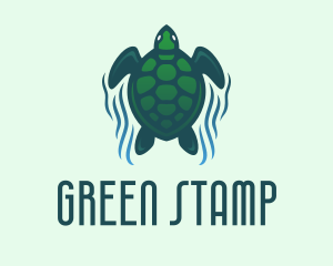 Green Sea Turtle  logo design